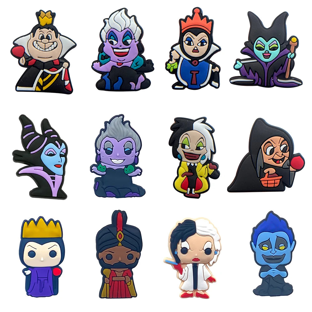 1-12pcs Villain Cartoon Shoe Charms – DIY Accessories for Clogs, Sandals & Kids’ Gifts