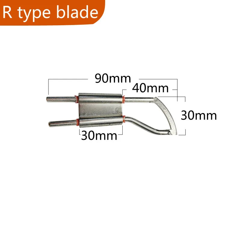 80W Electric Handheld Hot Knife – R & F Type Blade Cutter for Nylon Fabric, Rope, Belt, and Cloth Accessories