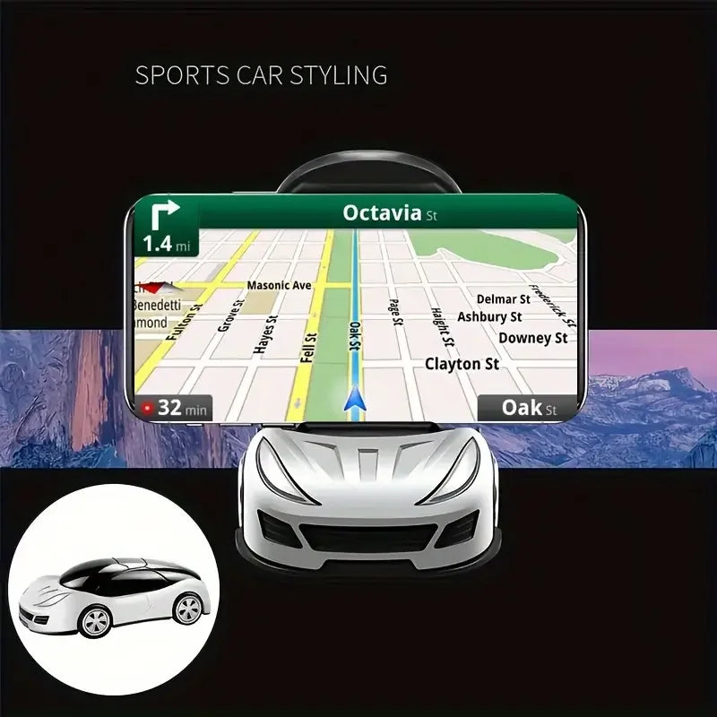 Foldable Car Dashboard Phone Holder – 360° Rotating Universal Mobile Stand, Car Accessories