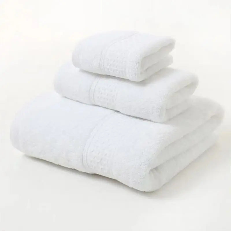 3pcs Luxurious Cotton Towel Set – Ultra Soft, Highly Absorbent Bath, Hand & Washcloth Towels for Home Bathroom