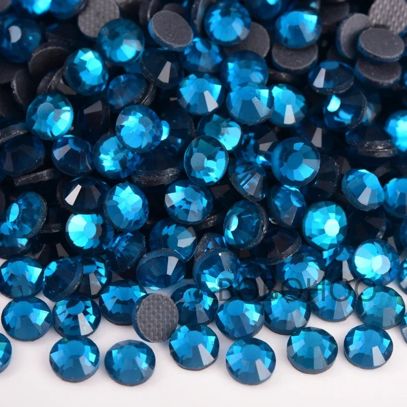 Bobohoo HotFix Crystal Rhinestones SS6-SS30 – Glitter Iron-On Strass Gems for Clothing, Dresses & DIY Crafts