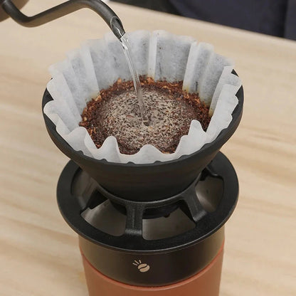 Reusable Silicone Coffee Filter Dripper – YRP Camping Pour Over Brewing Funnel for 1–2 Cups, Barista Coffee Making Tool Accessories