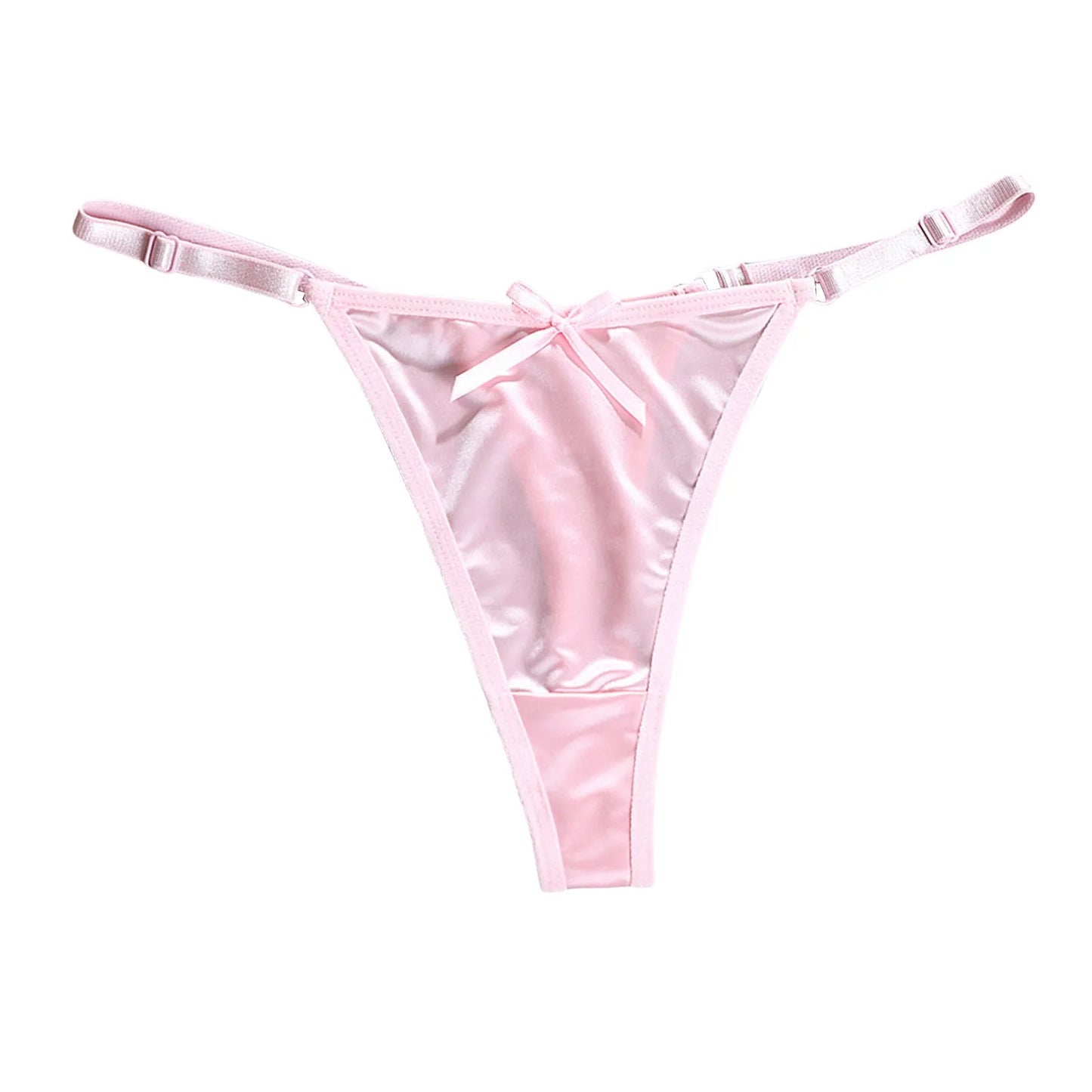 Low-Waisted T-Back Thong — Sexy Adjustable Strap Seamless Panty for Women, Erotic Lingerie Pure Desire