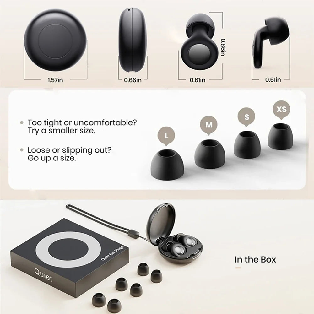 Soft Reusable Ear Plugs for Sleeping - Noise Reduction Hearing Protection for Travel & Work