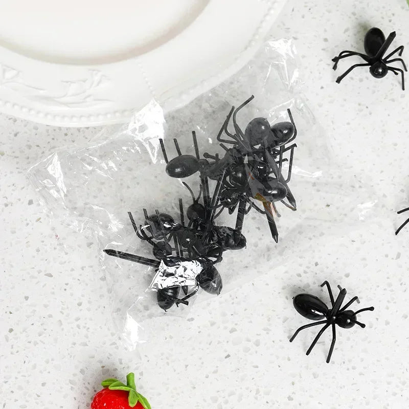 6-18PCS Ant-Shaped Food Picks - Fruit and Snack Forks for Kitchen, Party, Dinner Tableware - Cake and Dessert Decoration