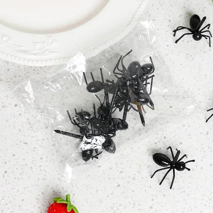6-18PCS Ant-Shaped Food Picks - Fruit and Snack Forks for Kitchen, Party, Dinner Tableware - Cake and Dessert Decoration