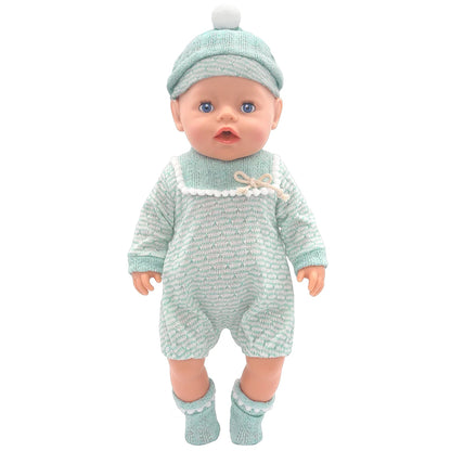 Baby Born Doll Clothes Set – Cute Jumpers, Rompers & Shoes for 13-18 Inch Newborn Dolls, Festival & Birthday Gift