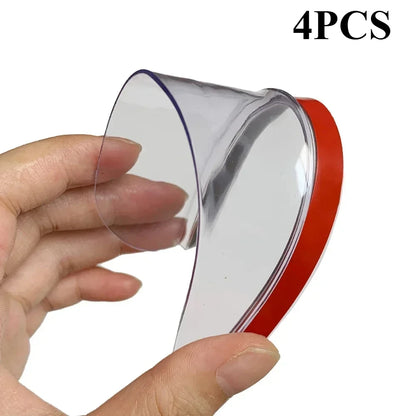 2/4PCS Carbon Fiber Rearview Mirror Rain Shield - Flexible Side Mirror Rain Cover & Protector for Cars