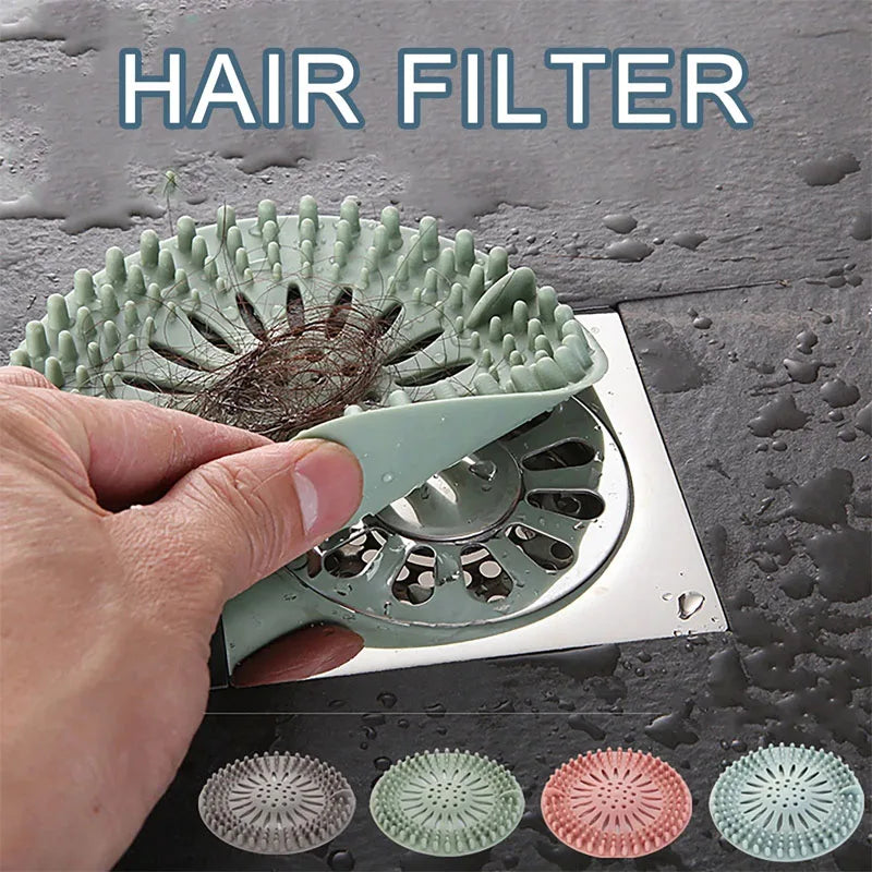 Sewer Hair Floor Drain Filter – Anti-Clogging Bathroom & Kitchen Sink Cover, Magic Hair Catcher Tool