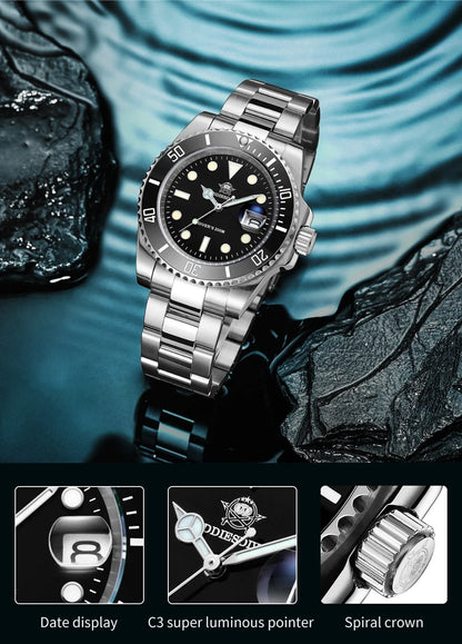 ADDIESDIVE Men's Stainless Steel Quartz Watch — Waterproof Business & Outdoor Sports Timepiece