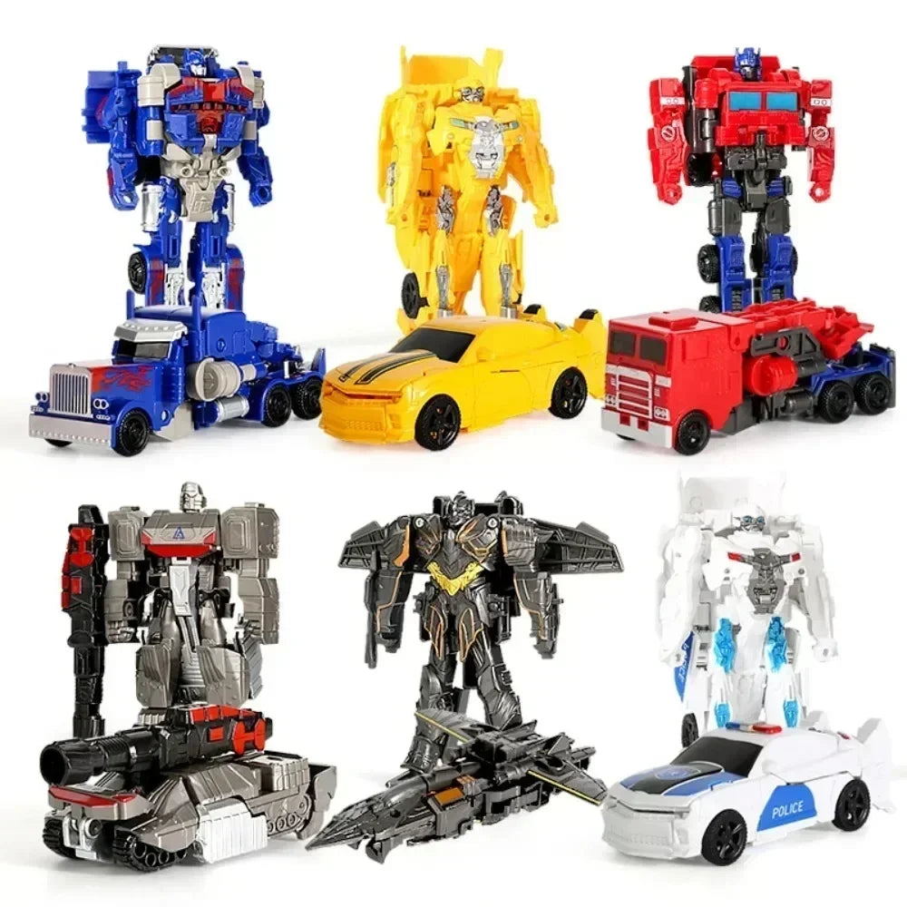 Transformation Car Anime Robot Toy – One-Step Deformation Puzzle Action Figure for Kids