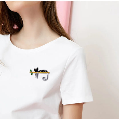 Women's Fashion Cat Brooch Pin - Cute Animal Jewelry Accessory for Clothing, Bags & Stylish Decor