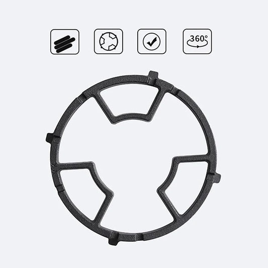 Non-Slip Gas Stove Burner Ring Reducer - Iron Wok Support for Most Cooktops