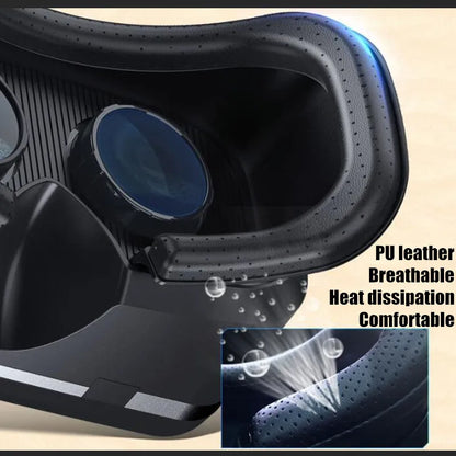 Blu-Ray VR Glasses – HD IMAX 3D Virtual Reality Headset with Huge Screen, Google Cardboard, Phone & Game Joystick Support