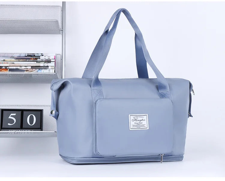 Large Capacity Travel Bag — Expandable, Waterproof, Foldable Luggage Organizer