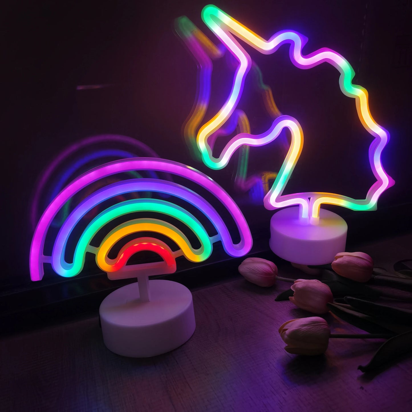 Countertop Decorative Neon Sign – USB or Battery-Powered Night Light for Holiday, Party, Kitchen & Home Decor