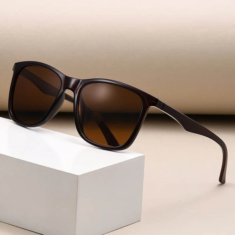 2024 Luxury Polarized Sunglasses for Men — High-End Square UV400 Driving Eyewear & Fashion Travel Sun Glasses