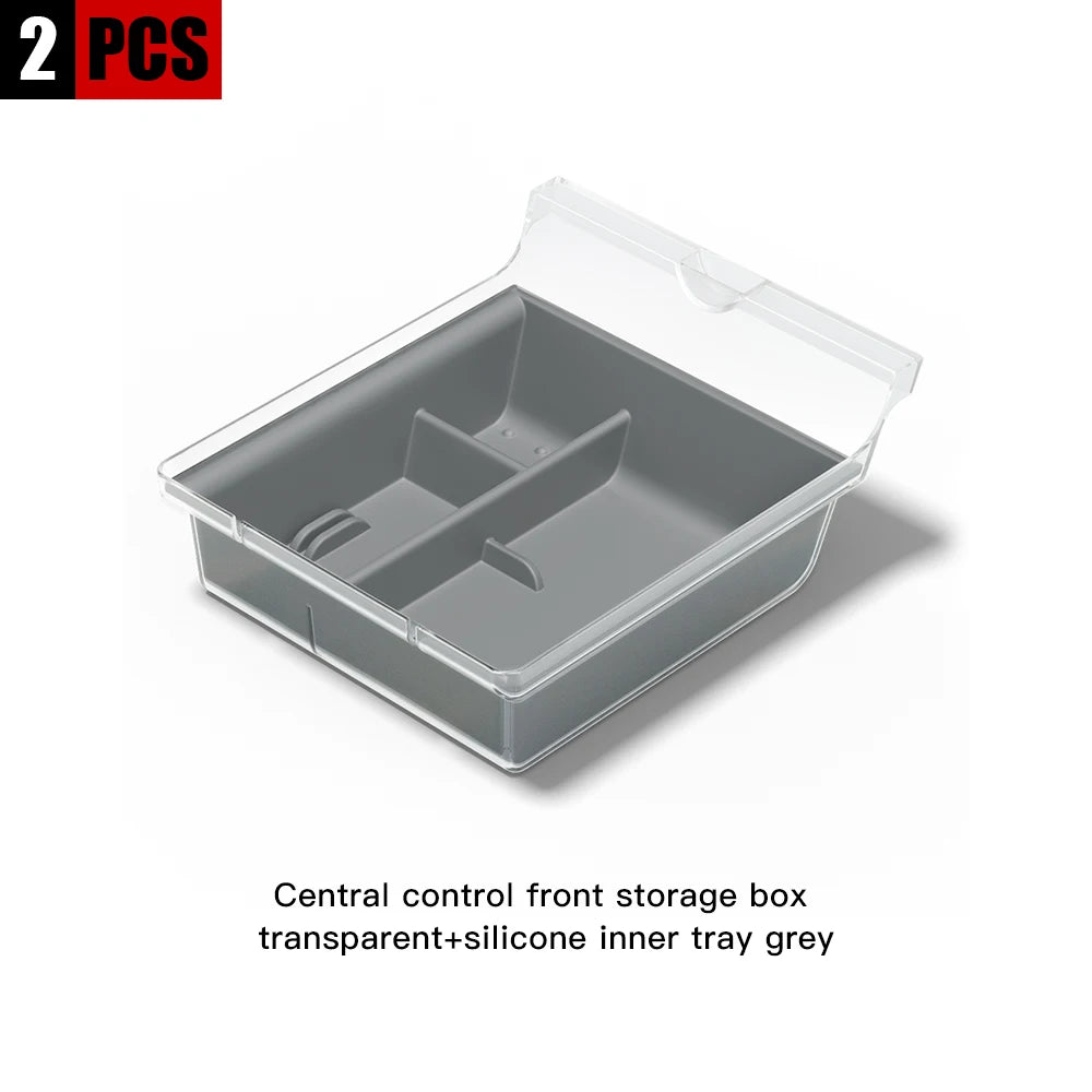 YZ Storage Box for Tesla Model 3 & Model Y – Center Armrest Hidden Box & Cup Holder Organizer, 2023-2022 Car Accessories