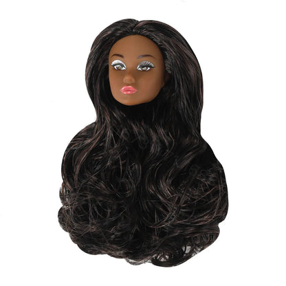 1/6 Supermodel Doll Head Accessories – European & American Makeup Heads for 30cm Dolls in White, Normal & Chocolate Skin