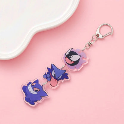Anime Acrylic Keychain – Cute Cartoon Car Bag Pendant, Creative Gift for Friends & Fans, Fun Keyring Charm