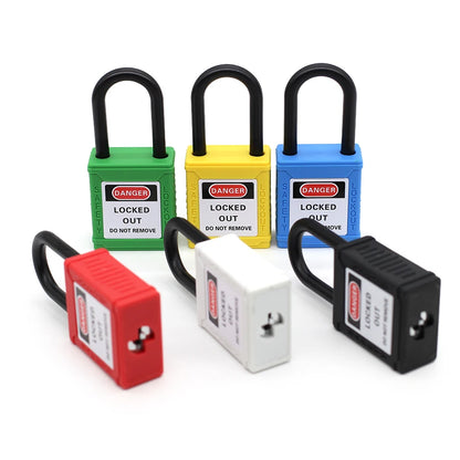 Industrial Safety Padlock – 38mm Nylon Shackle LOTO Lockout for Personal Power & Engineering Use