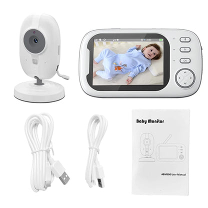 3.5" Wireless Video Baby Monitor – Night Vision, Temperature Monitoring & 2-Way Audio Baby Nanny Security Camera System