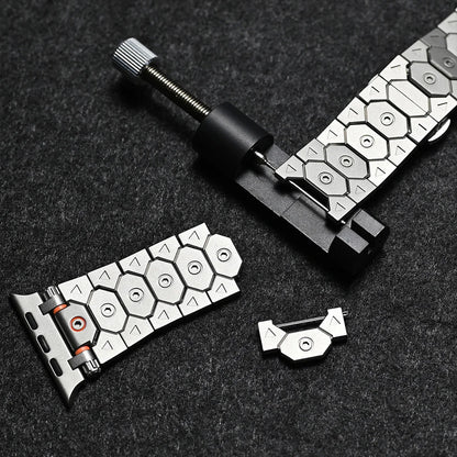 Luxury Titanium Metal Strap for Apple Watch — Stainless Steel Bracelet for Series 5-10 Ultra 2 (42mm-49mm)