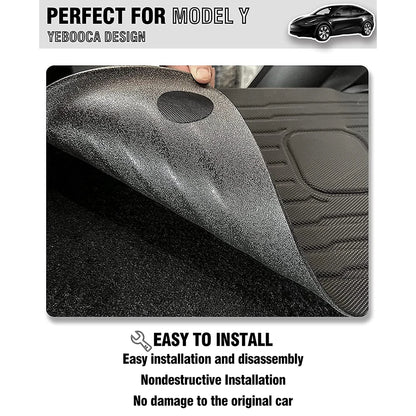 Rear Seat Backrest Protector for Tesla Model Y 2020-2025 – Juniper Trunk Anti-Scratch & Anti-Dirty Mat with Velcro