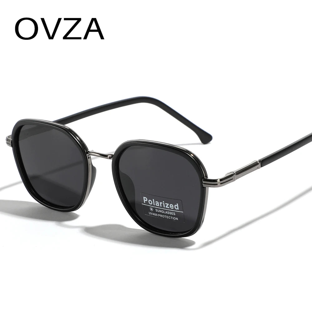 OVZA TR90 Polarized Sunglasses – Fashion Square Frame Driving Glasses for Men & Women S2074