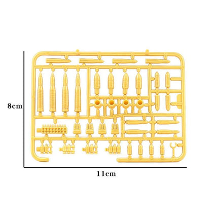 Military Building Blocks Soldier Set - Tactical Weapons Figures with Gatling Gun, Rifle, Mortar & Accessories Toy Kit