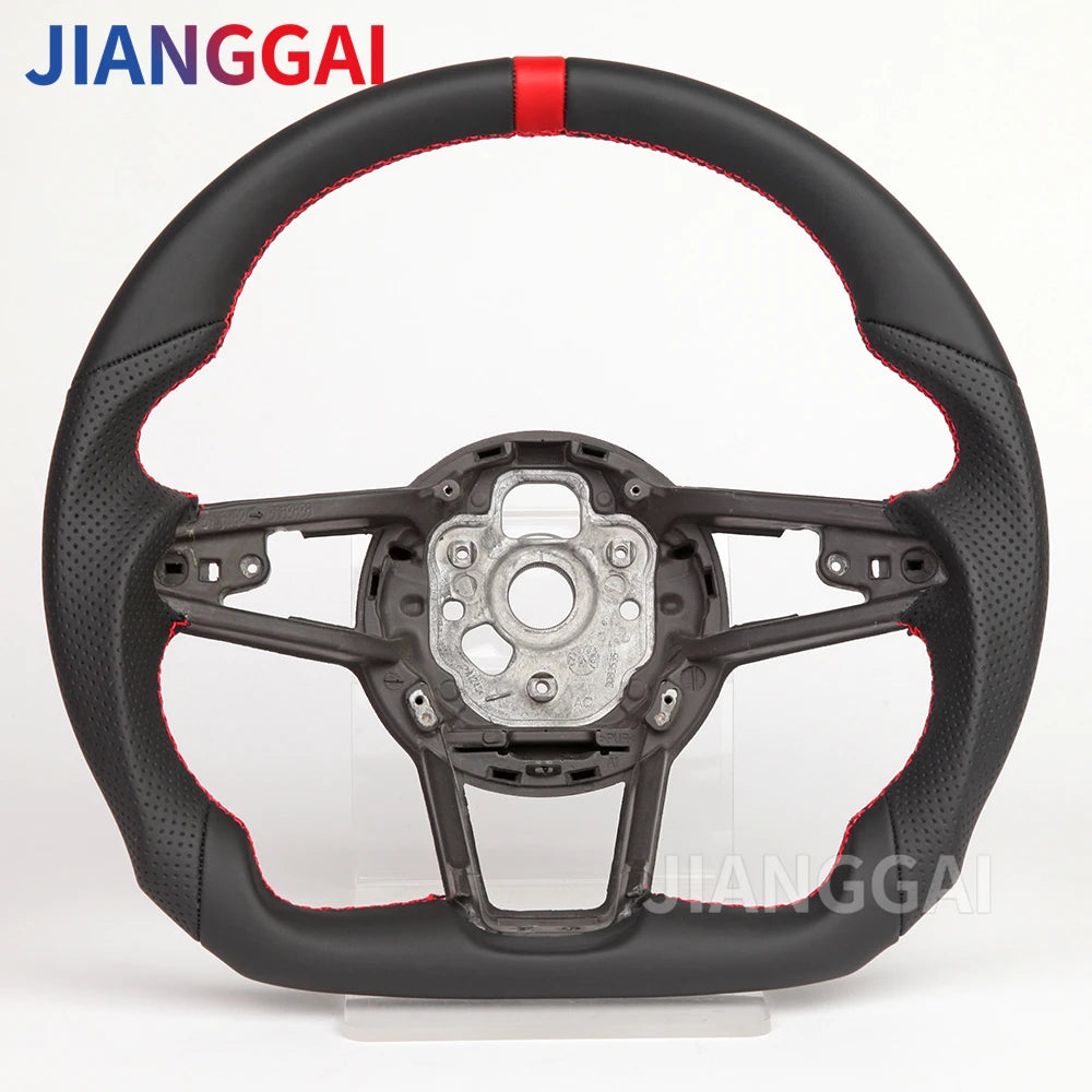 Carbon Fiber Steering Wheel - Sport Racing Wheel with Paddle Shifts, Buttons & Trim for Audi R8 TT TTS 2016-2023