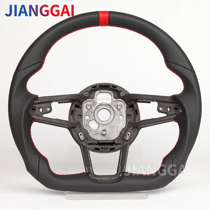 Carbon Fiber Steering Wheel - Sport Racing Wheel with Paddle Shifts, Buttons & Trim for Audi R8 TT TTS 2016-2023