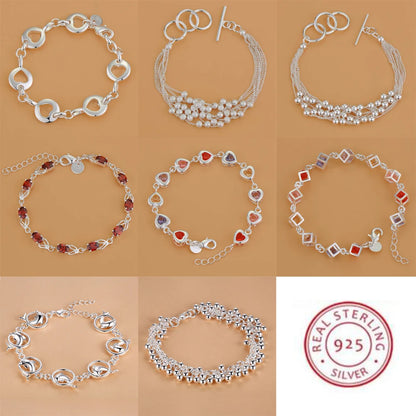 925 Sterling Silver Bead Bracelet – High-Quality Romantic Chain for Women, Fashion Jewelry Gift for Engagement, Party & Wedding