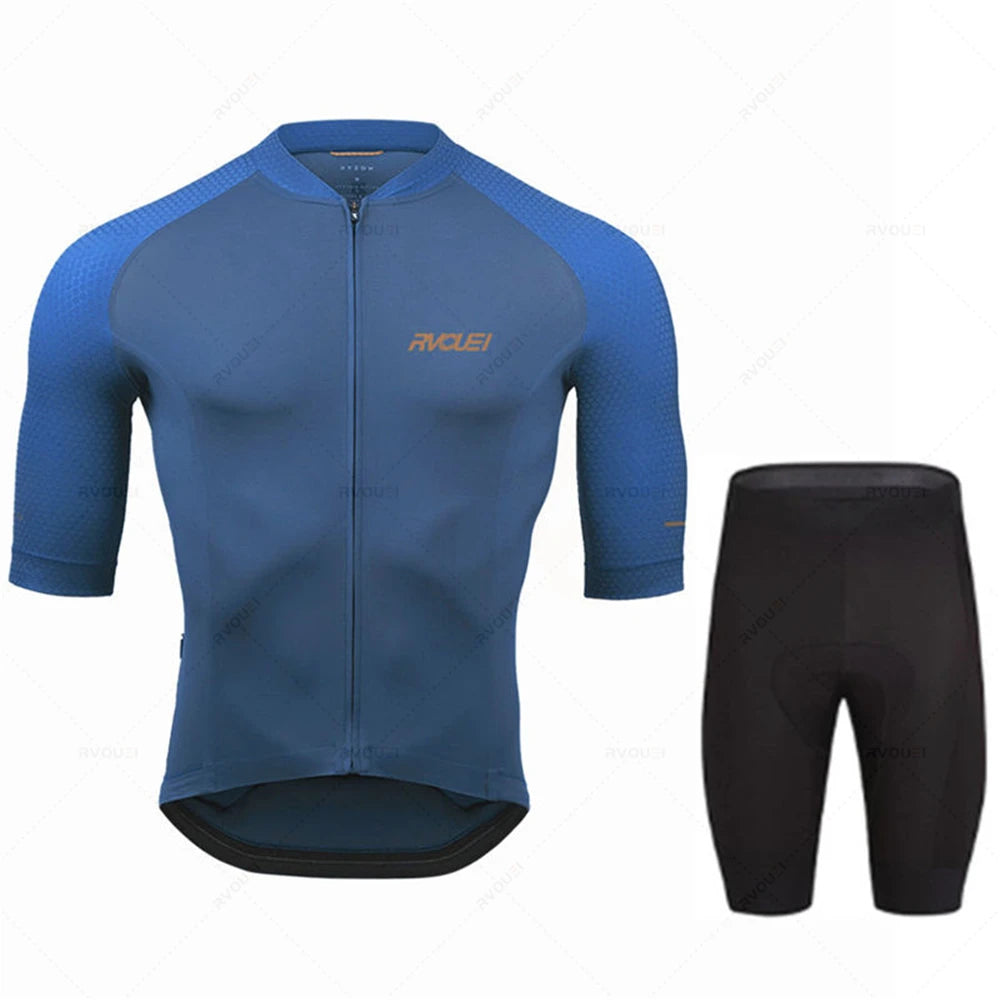 Men’s Pro Team Cycling Jersey Set - Breathable Road Bike Racing Clothing for Cycling & Training