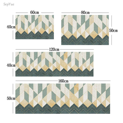 Absorbent Non-Slip Kitchen Mat – Printed Area Rug for Hallway, Living Room, Bedroom & Entrance