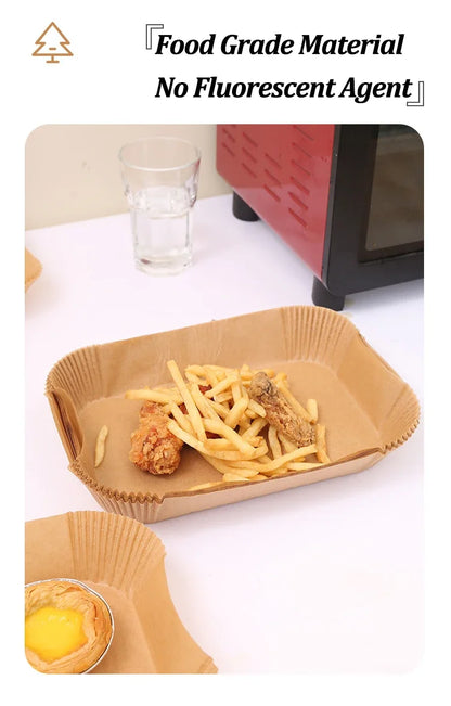Disposable Air Fryer & Baking Paper — Non-Stick, Oilproof Mat for Microwave, Barbecue & Kitchen Accessories