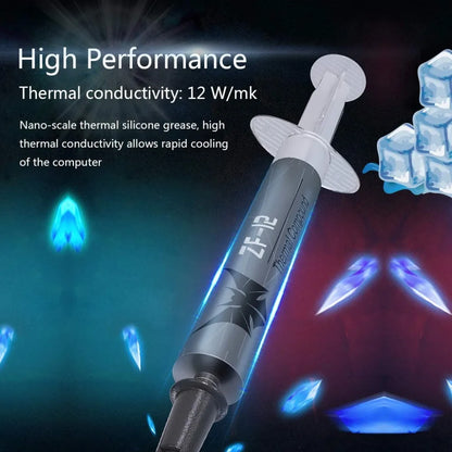 ZF-12 High-Quality CPU Thermal Paste — 12W Thermal Grease Silicone Paste for Processor Cooling