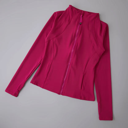 Women’s Sports Windbreaker Jacket — Long Sleeve Workout Top, Running Sweatshirt, Yoga Activewear