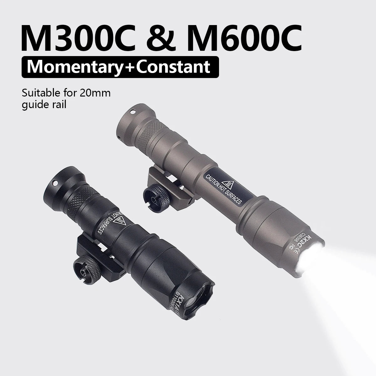 SureFire M600C/M600/M300/X300 Tactical Scout Light — Rifle Flashlight with Momentary Pressure Switch, US Warehouse