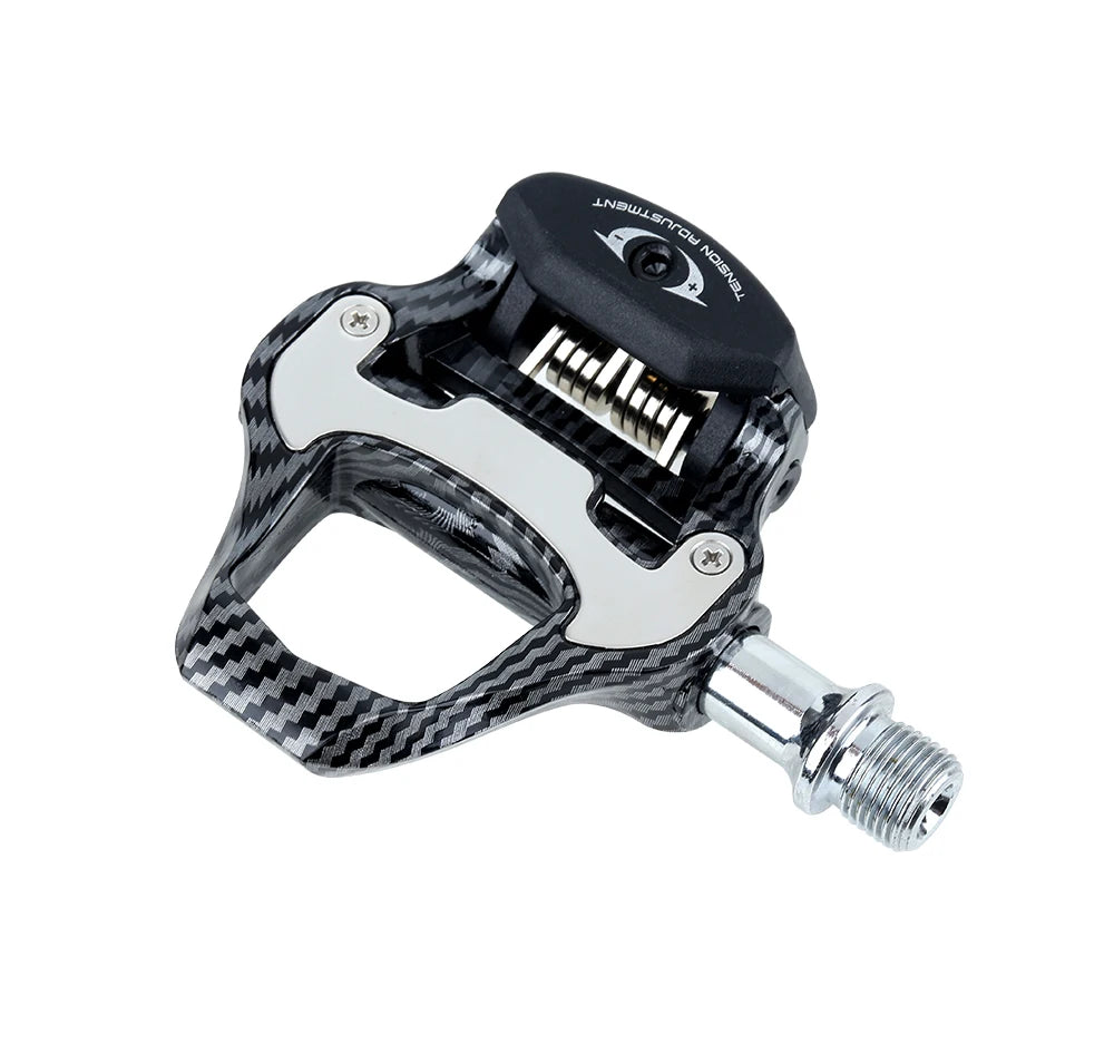 RACEWORK Carbon Fiber Road Bike Pedals Ultra-Light SPD Keo Self-Locking Professional Cycling Pedals