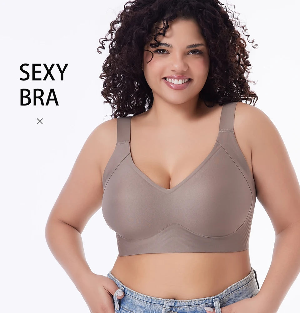 FallSweet Push-Up Bra – Seamless Wireless Bralette for Women, Thin Cup Plus Size Brassiere (M-6XL)