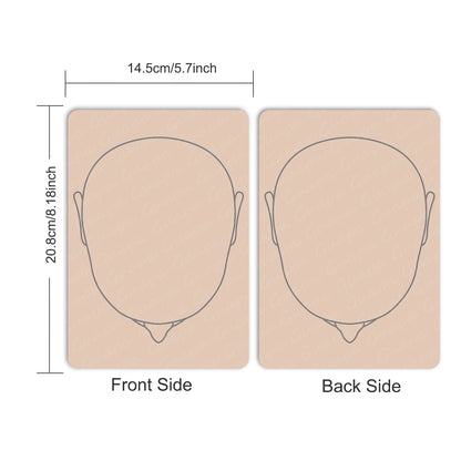 Silicone Practice Skin for Permanent Makeup — Double-Sided Latex Sheet with Brows Design for Hair Stroke Training