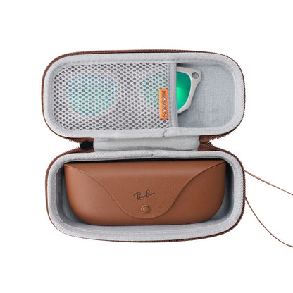 HIBLOKS Portable Glasses Bag — Anti-Fall Soft Case for Ray-Ban Meta Wayfarer RW4008/RW4006/RW4012 Skyler & Headliner (GEN1 & GEN2)