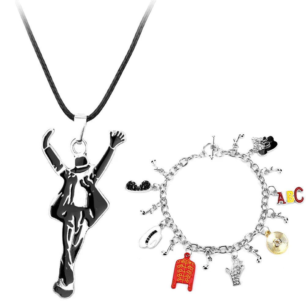 Michael Jackson BAD Pendant Necklace - Classic Rock and Roll Music Fan Jewelry Gift for Men and Women