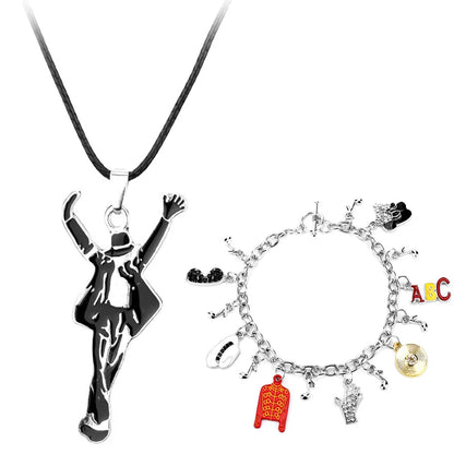 Michael Jackson BAD Pendant Necklace - Classic Rock and Roll Music Fan Jewelry Gift for Men and Women