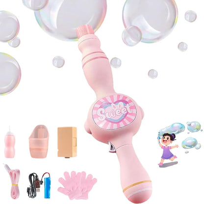 Smoke Bubble Machine & Fog Wand – Portable Magic Bubble Blower for Parties with Water Bottles