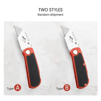 AIRAJ Heavy Duty Utility Knife: Retractable Sharp Blade for Professional Electrician, Steel Break 18mm Blade, Multifunctional Design
