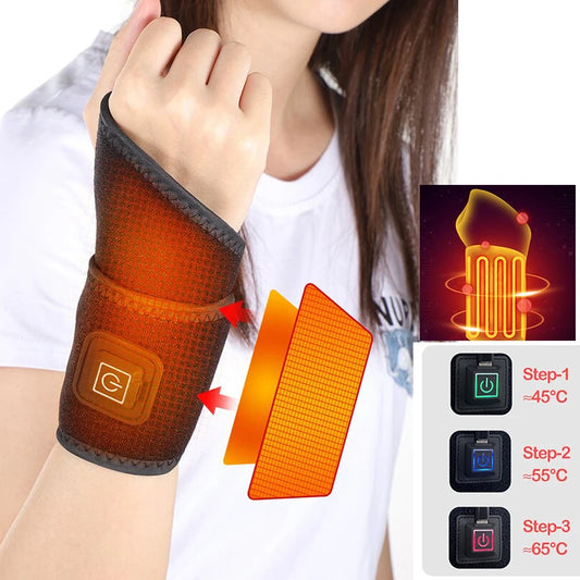 Heating Wrist Protector – Breathable USB Hand Massager Support Band, Wrist Brace Tool for Sports & Health Care