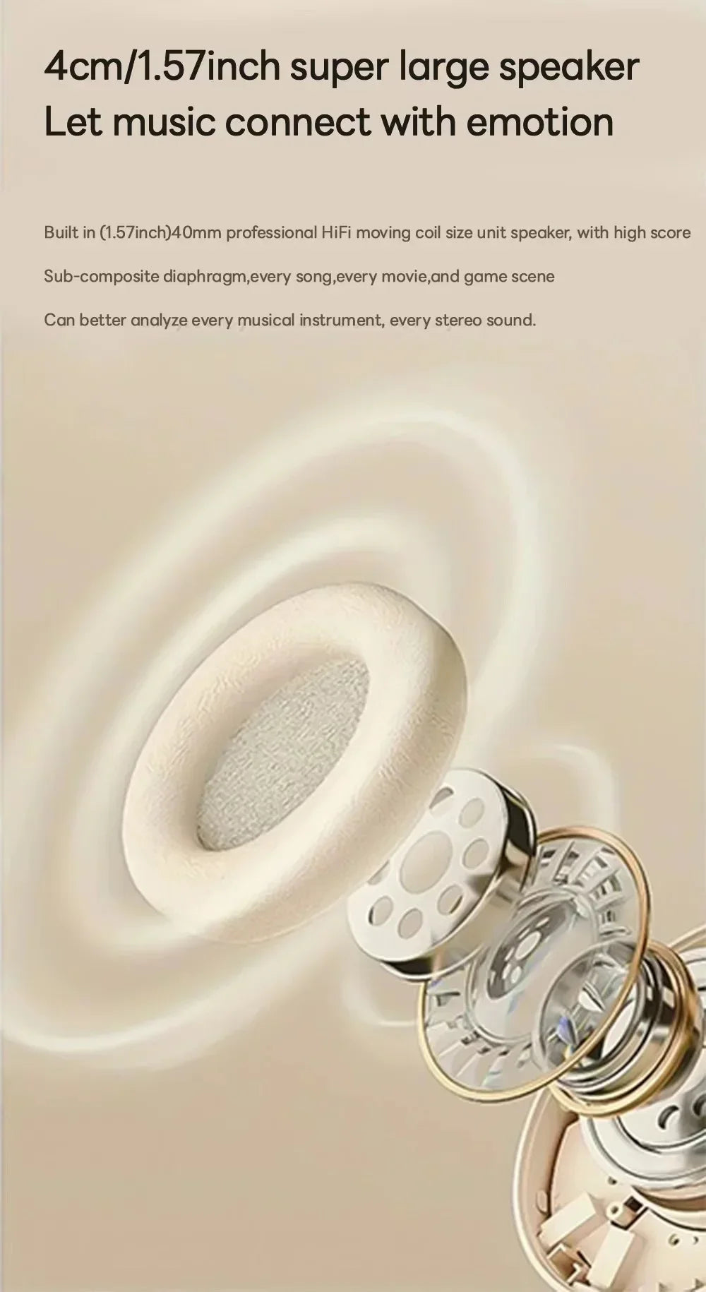 New Wireless Bluetooth Over-Ear Headphones – HiFi Stereo Headset with Mic, TF/AUX Music Player & Sports Earphones