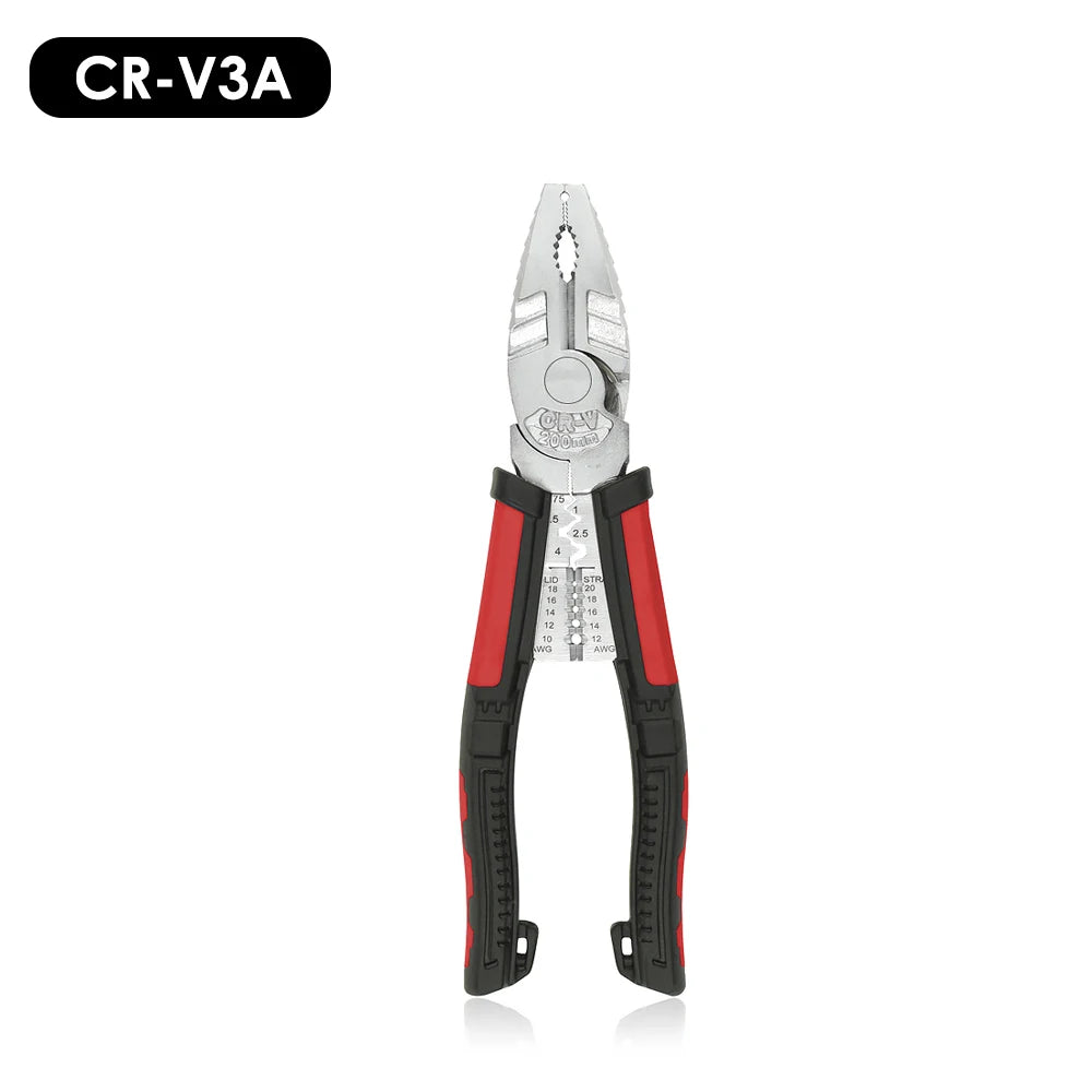 NEWACALOX 7" Multitool Pliers Set - Heavy-Duty Wire Stripper, Crimper & Cutter Hand Tool